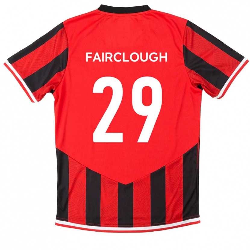 Danxen Mujer Camiseta Adam Fairclough #29 Rojo Negro 1ª Equipación 2025/26 La Camisa México