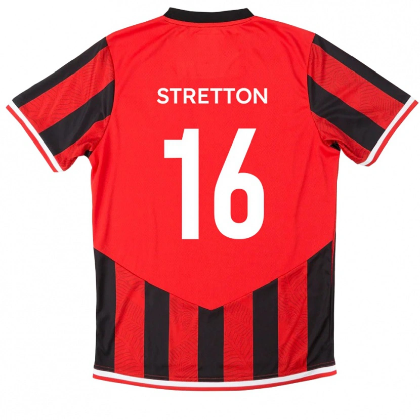 Danxen Mujer Camiseta Jack Stretton #16 Rojo Negro 1ª Equipación 2025/26 La Camisa México