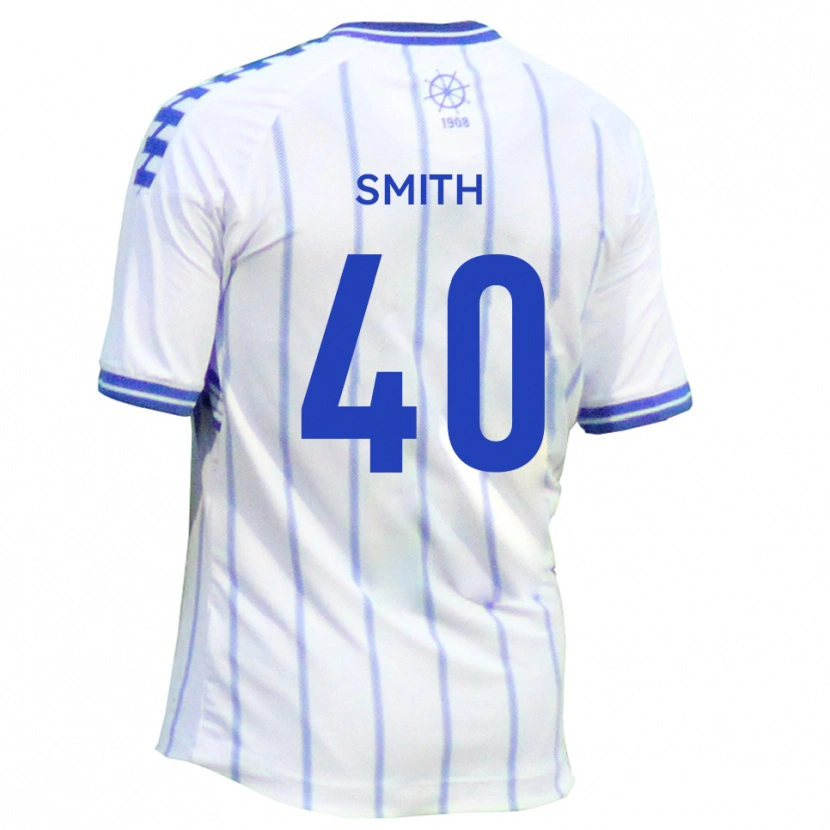 Danxen Mujer Camiseta Adam Smith #40 Blanco Azul 1ª Equipación 2025/26 La Camisa México