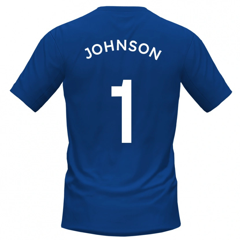 Danxen Mujer Camiseta Sam Johnson #1 Azul Blanco 1ª Equipación 2025/26 La Camisa México
