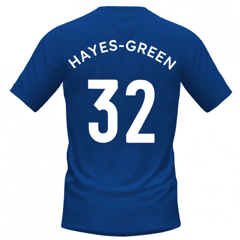 Danxen Mujer Camiseta Charlie Hayes-Green #32 Azul Blanco 1ª Equipación 2025/26 La Camisa México