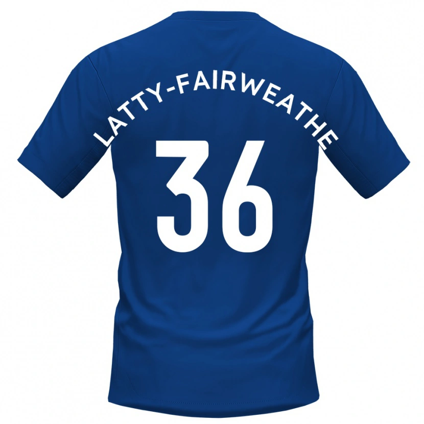 Danxen Mujer Camiseta Thierry Latty-Fairweather #36 Azul Blanco 1ª Equipación 2025/26 La Camisa México