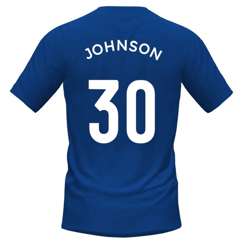 Danxen Mujer Camiseta Cody Johnson #30 Azul Blanco 1ª Equipación 2025/26 La Camisa México