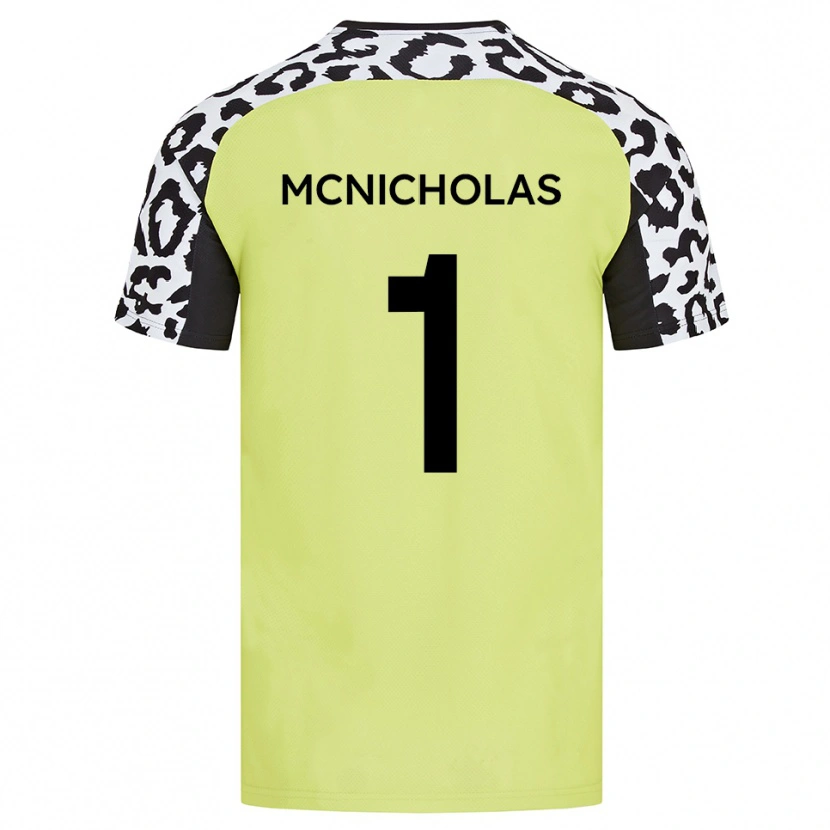 Danxen Mujer Camiseta Luke Mcnicholas #1 Amarillo Fluorescente 1ª Equipación 2025/26 La Camisa México