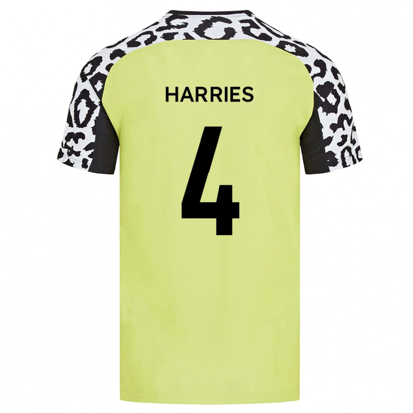 Danxen Mujer Camiseta Cian Harries #4 Amarillo Fluorescente 1ª Equipación 2025/26 La Camisa México