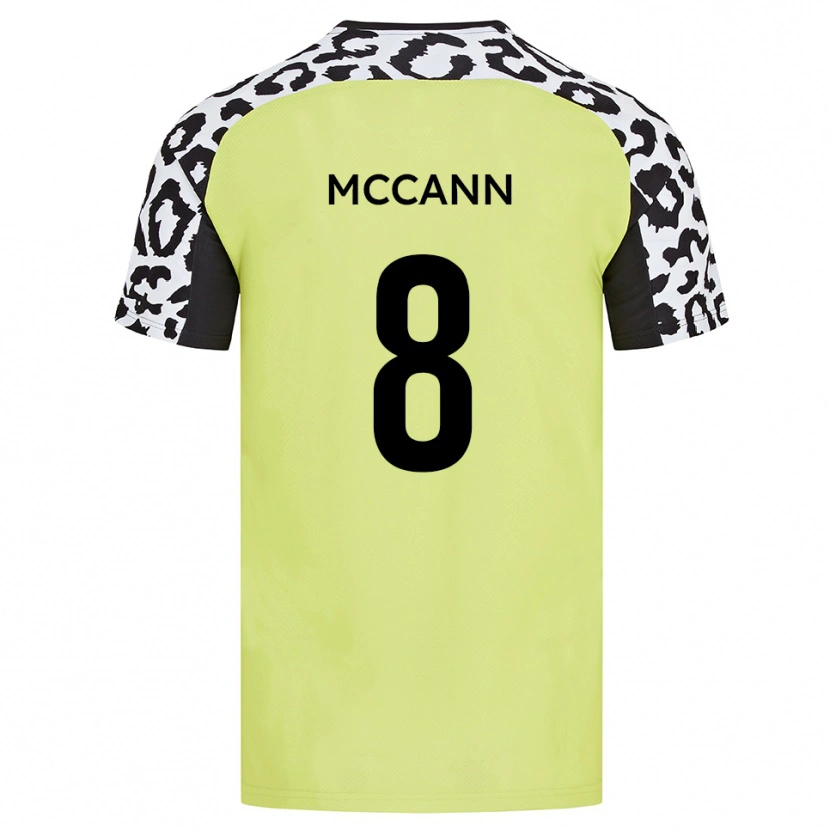 Danxen Mujer Camiseta Charlie Mccann #8 Amarillo Fluorescente 1ª Equipación 2025/26 La Camisa México