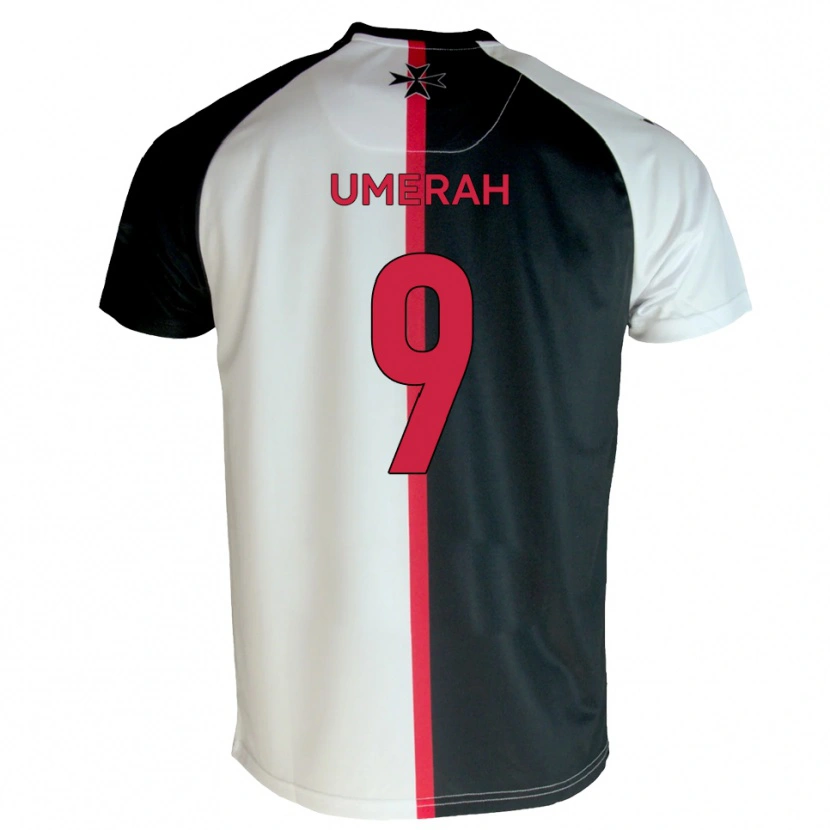 Danxen Mujer Camiseta Josh Umerah #9 Blanco Negro 1ª Equipación 2025/26 La Camisa México