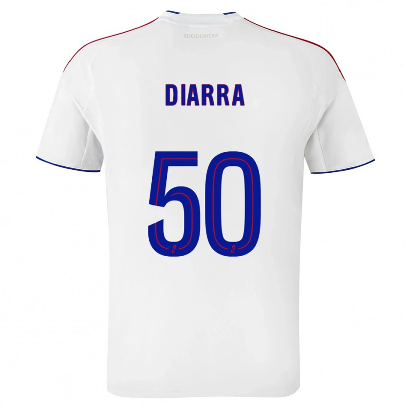 Danxen Mujer Camiseta Lassine Diarra #50 Blanco Rojo 1ª Equipación 2025/26 La Camisa México