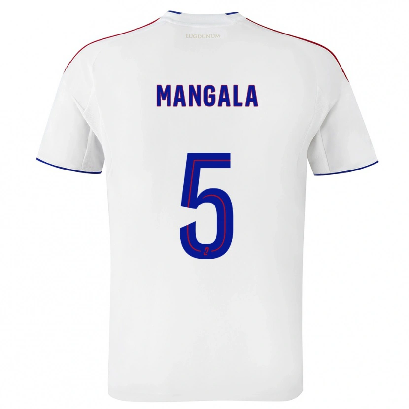 Danxen Mujer Camiseta Orel Mangala #5 Blanco Rojo 1ª Equipación 2025/26 La Camisa México