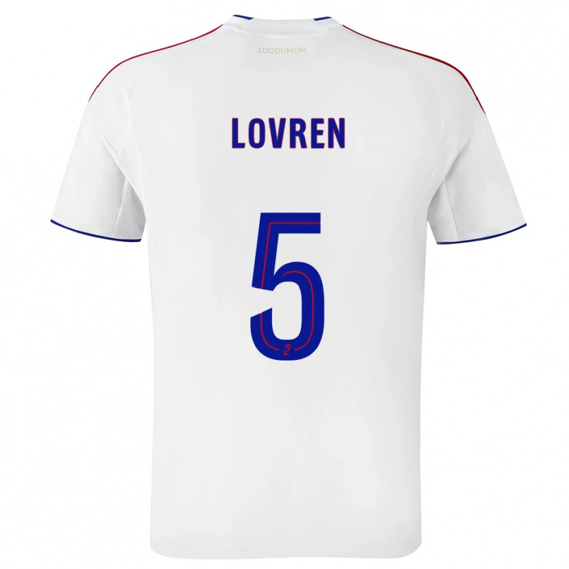 Danxen Mujer Camiseta Dejan Lovren #5 Blanco Rojo 1ª Equipación 2025/26 La Camisa México