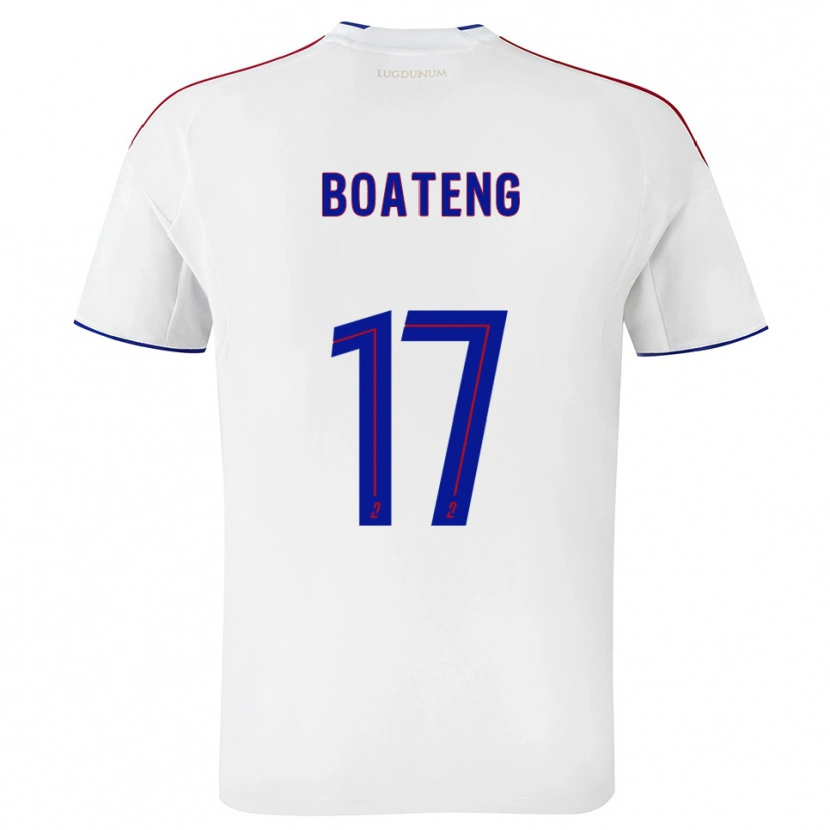 Danxen Mujer Camiseta Jerome Boateng #17 Blanco Rojo 1ª Equipación 2025/26 La Camisa México