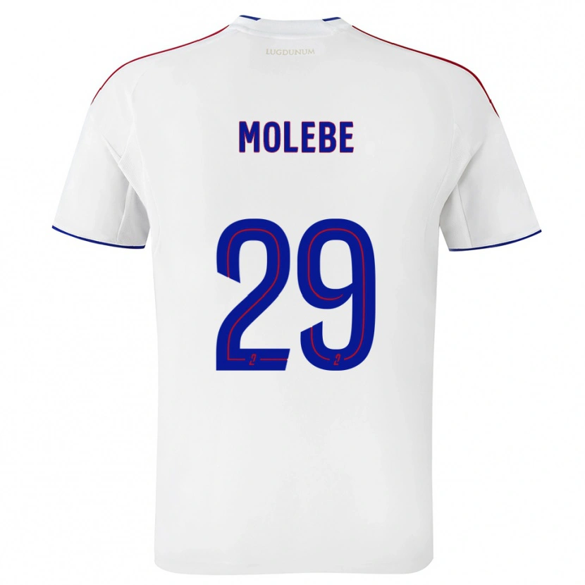 Danxen Mujer Camiseta Enzo Molebe #29 Blanco Rojo 1ª Equipación 2025/26 La Camisa México
