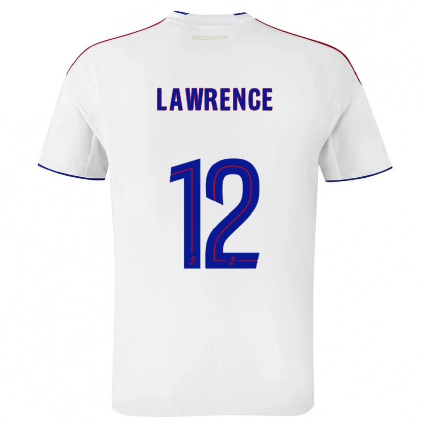 Danxen Mujer Camiseta Ashley Lawrence #12 Blanco Rojo 1ª Equipación 2025/26 La Camisa México