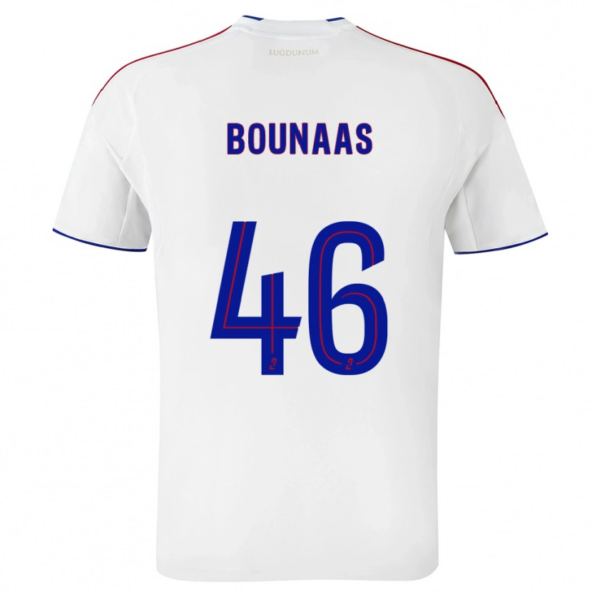 Danxen Mujer Camiseta Idris Bounaas #46 Blanco Rojo 1ª Equipación 2025/26 La Camisa México