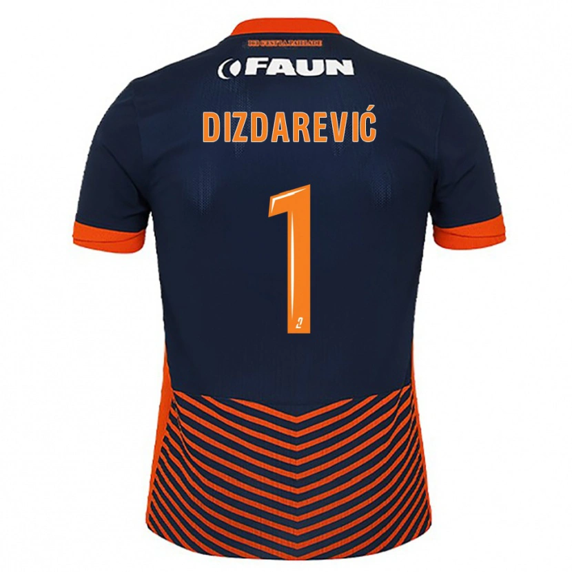 Danxen Mujer Camiseta Belmin Dizdarevic #1 Azul Medianoche Naranja 1ª Equipación 2025/26 La Camisa México