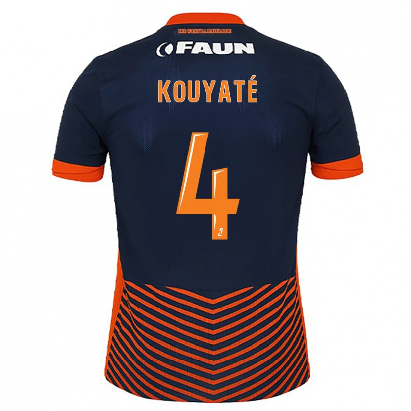 Danxen Mujer Camiseta Kiki Kouyaté #4 Azul Medianoche Naranja 1ª Equipación 2025/26 La Camisa México