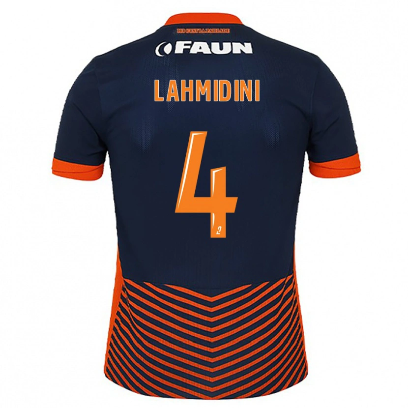 Danxen Mujer Camiseta Marouan Lahmidini #4 Azul Medianoche Naranja 1ª Equipación 2025/26 La Camisa México