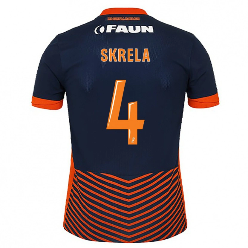 Danxen Mujer Camiseta Gabin Skrela #4 Azul Medianoche Naranja 1ª Equipación 2025/26 La Camisa México