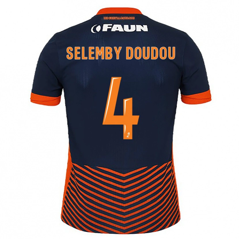 Danxen Mujer Camiseta Destin Selemby Doudou #4 Azul Medianoche Naranja 1ª Equipación 2025/26 La Camisa México