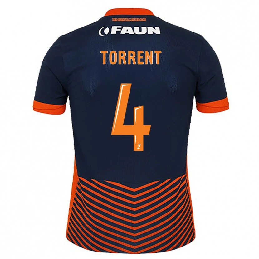 Danxen Mujer Camiseta Marion Torrent #4 Azul Medianoche Naranja 1ª Equipación 2025/26 La Camisa México