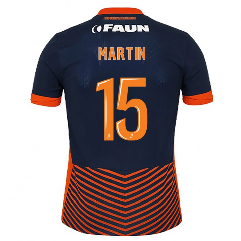 Danxen Mujer Camiseta Gabriel Martin #15 Azul Medianoche Naranja 1ª Equipación 2025/26 La Camisa México