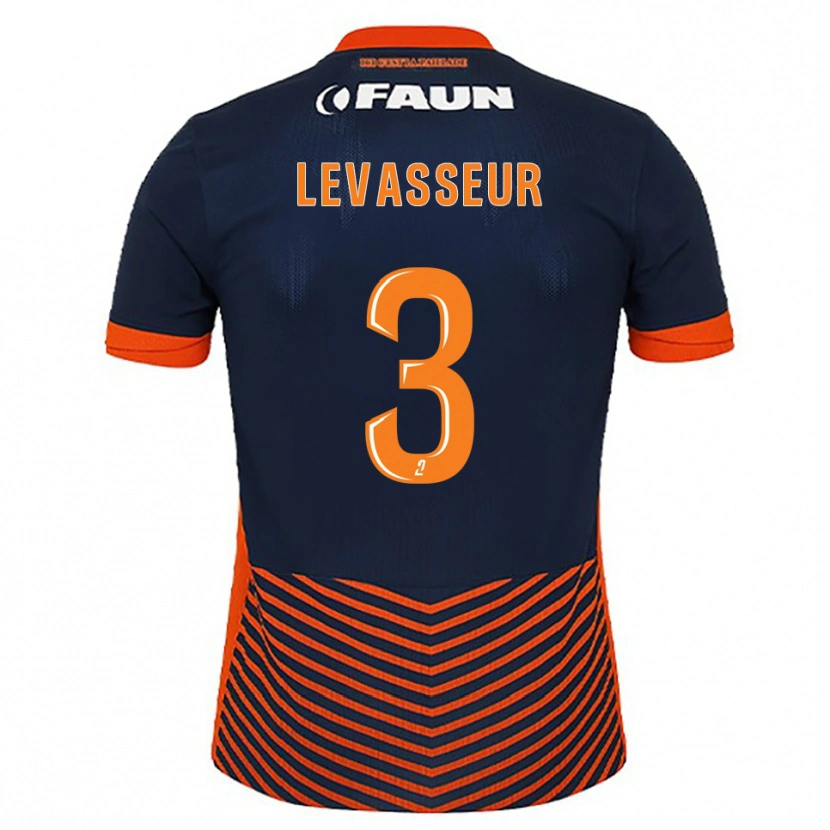 Danxen Mujer Camiseta Marie Levasseur #3 Azul Medianoche Naranja 1ª Equipación 2025/26 La Camisa México