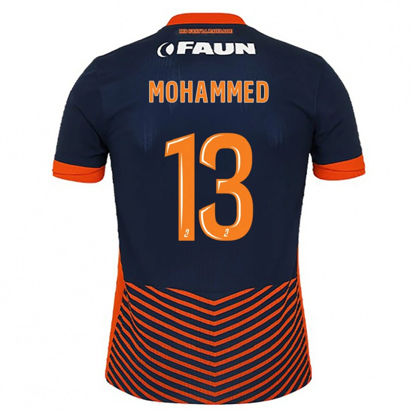 Danxen Mujer Camiseta Teymour Mohammed #13 Azul Medianoche Naranja 1ª Equipación 2025/26 La Camisa México