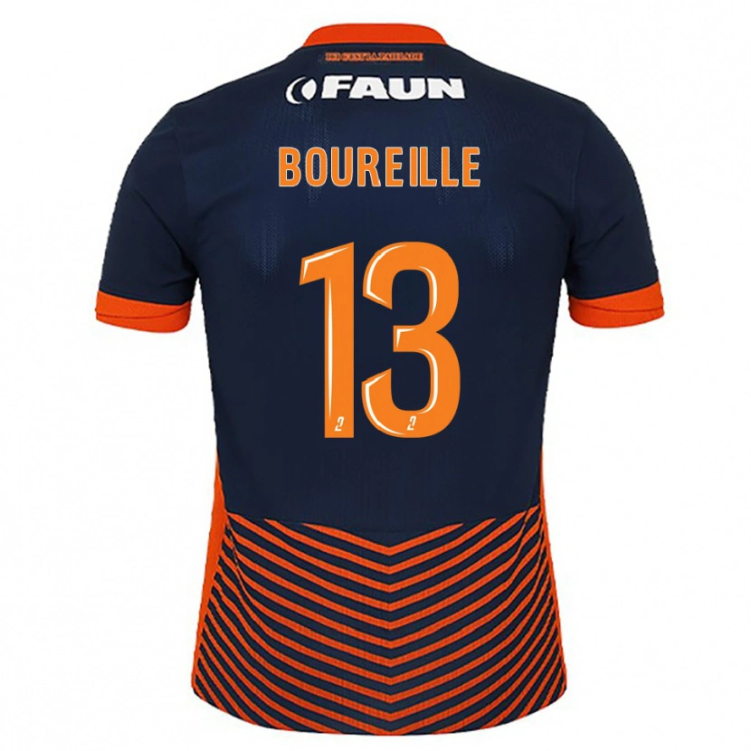 Danxen Mujer Camiseta Celeste Boureille #13 Azul Medianoche Naranja 1ª Equipación 2025/26 La Camisa México