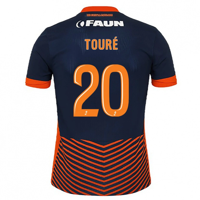Danxen Mujer Camiseta Birama Touré #20 Azul Medianoche Naranja 1ª Equipación 2025/26 La Camisa México