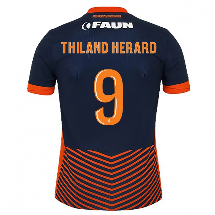 Danxen Mujer Camiseta Robin Thiland-Herard #9 Azul Medianoche Naranja 1ª Equipación 2025/26 La Camisa México