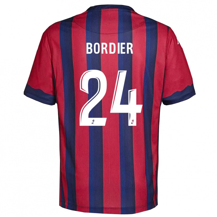 Danxen Mujer Camiseta Emma Bordier #24 Borgoña Azul Marino 1ª Equipación 2025/26 La Camisa México