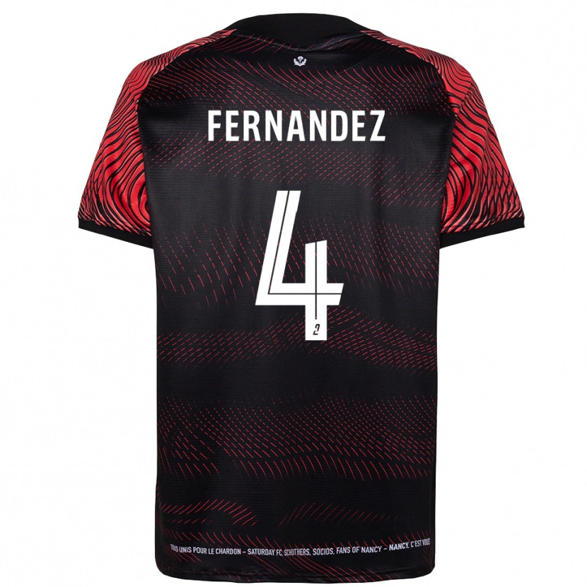 Danxen Mujer Camiseta Nehemiah Fernandez #4 Blanco Rojo 1ª Equipación 2025/26 La Camisa México