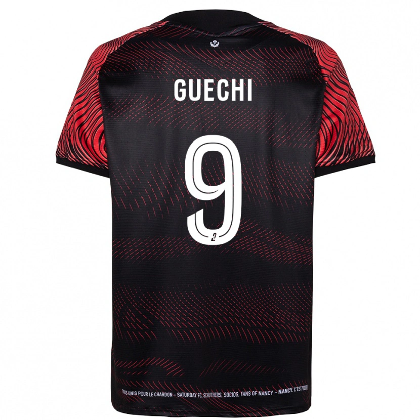 Danxen Mujer Camiseta Abderraouf Guechi #9 Blanco Rojo 1ª Equipación 2025/26 La Camisa México
