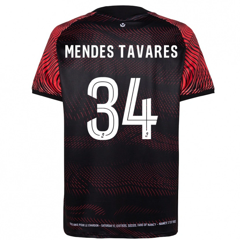 Danxen Mujer Camiseta Carlos Mendes Tavares #34 Blanco Rojo 1ª Equipación 2025/26 La Camisa México