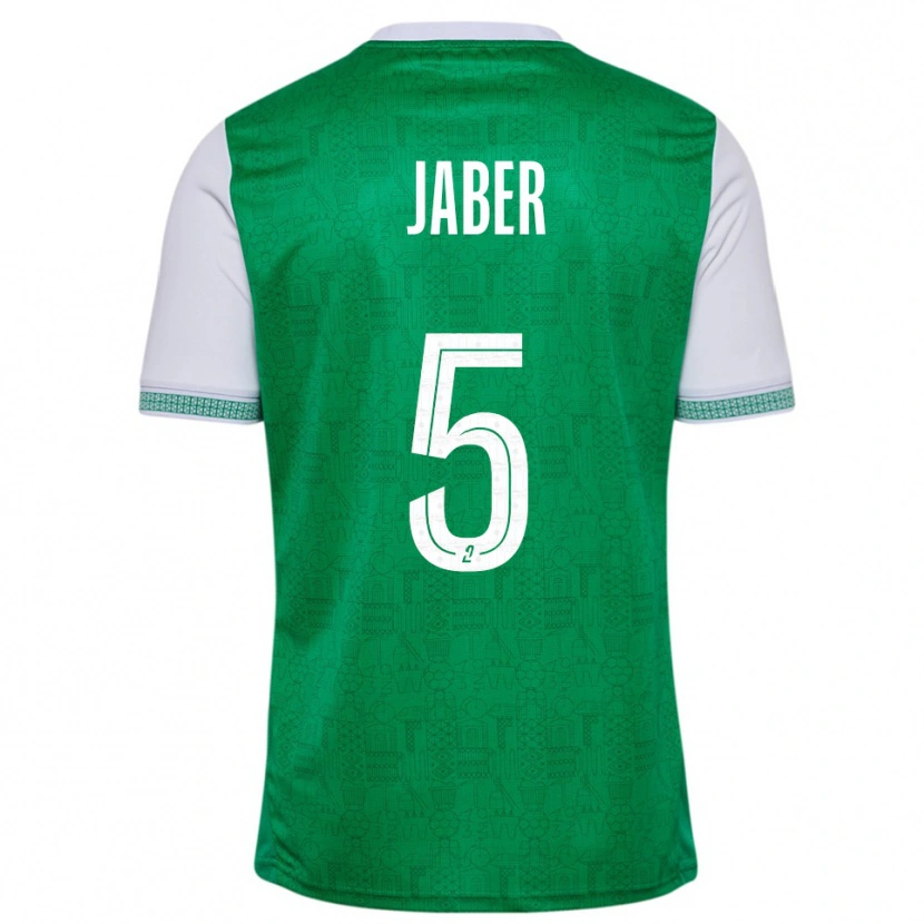 Danxen Mujer Camiseta Mahmoud Jaber #5 Verde Blanco 1ª Equipación 2025/26 La Camisa México