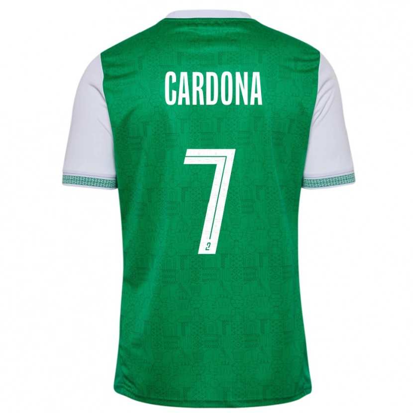 Danxen Mujer Camiseta Irvin Cardona #7 Verde Blanco 1ª Equipación 2025/26 La Camisa México