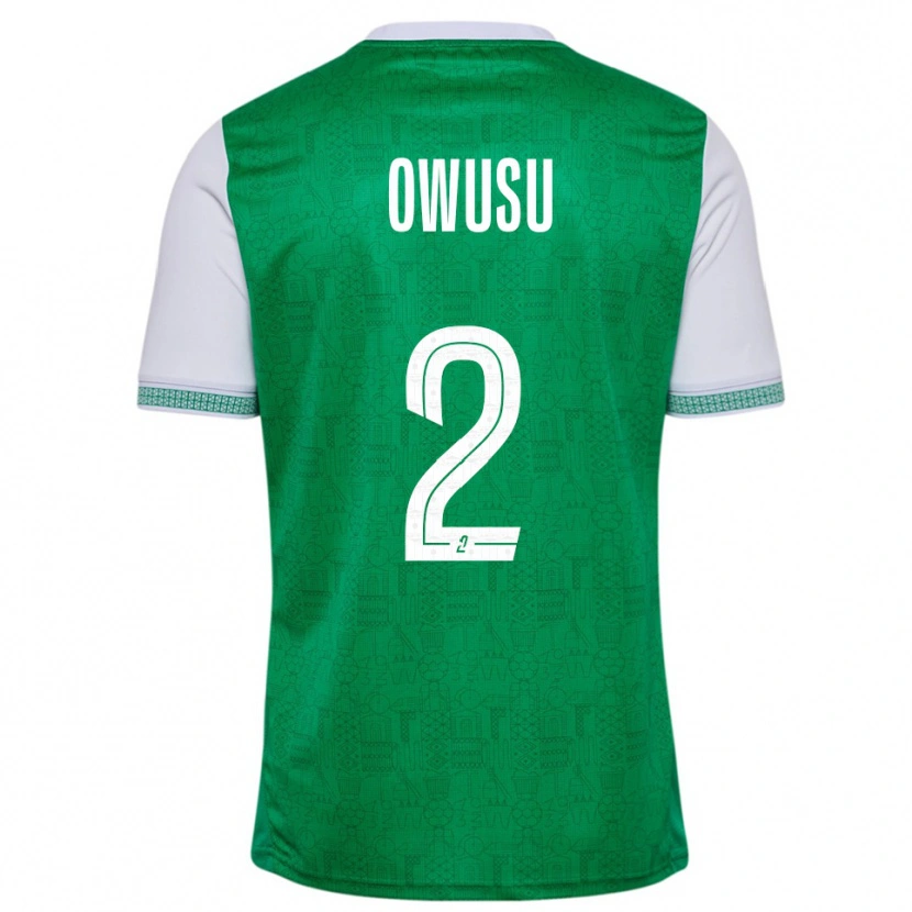 Danxen Mujer Camiseta Beres Owusu #2 Verde Blanco 1ª Equipación 2025/26 La Camisa México