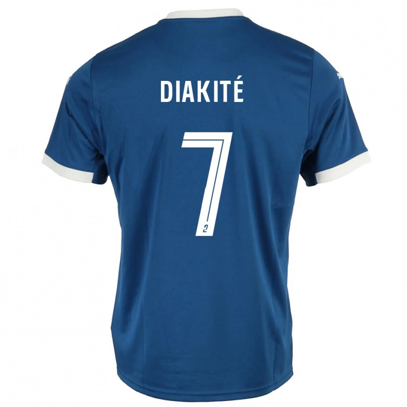 Danxen Mujer Camiseta Amadou Diakité #7 Azul Blanco 1ª Equipación 2025/26 La Camisa México