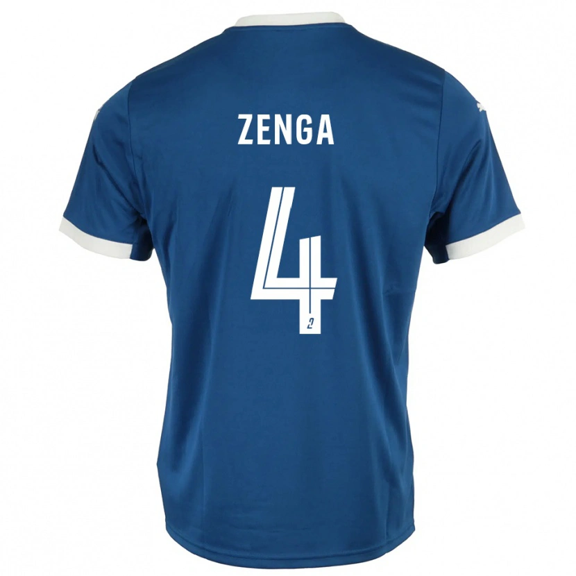 Danxen Mujer Camiseta Preston Zenga #4 Azul Blanco 1ª Equipación 2025/26 La Camisa México