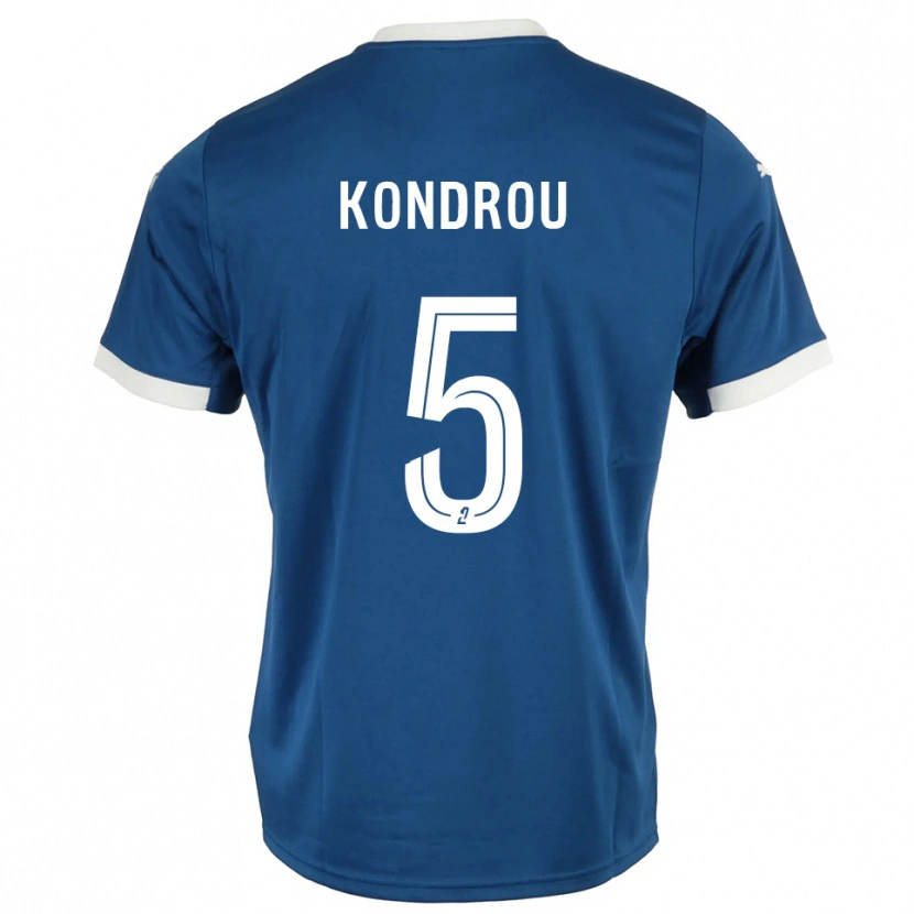 Danxen Mujer Camiseta David Kondrou #5 Azul Blanco 1ª Equipación 2025/26 La Camisa México