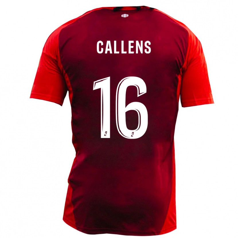 Danxen Mujer Camiseta Thomas Callens #16 Rojo Borgoña 1ª Equipación 2025/26 La Camisa México