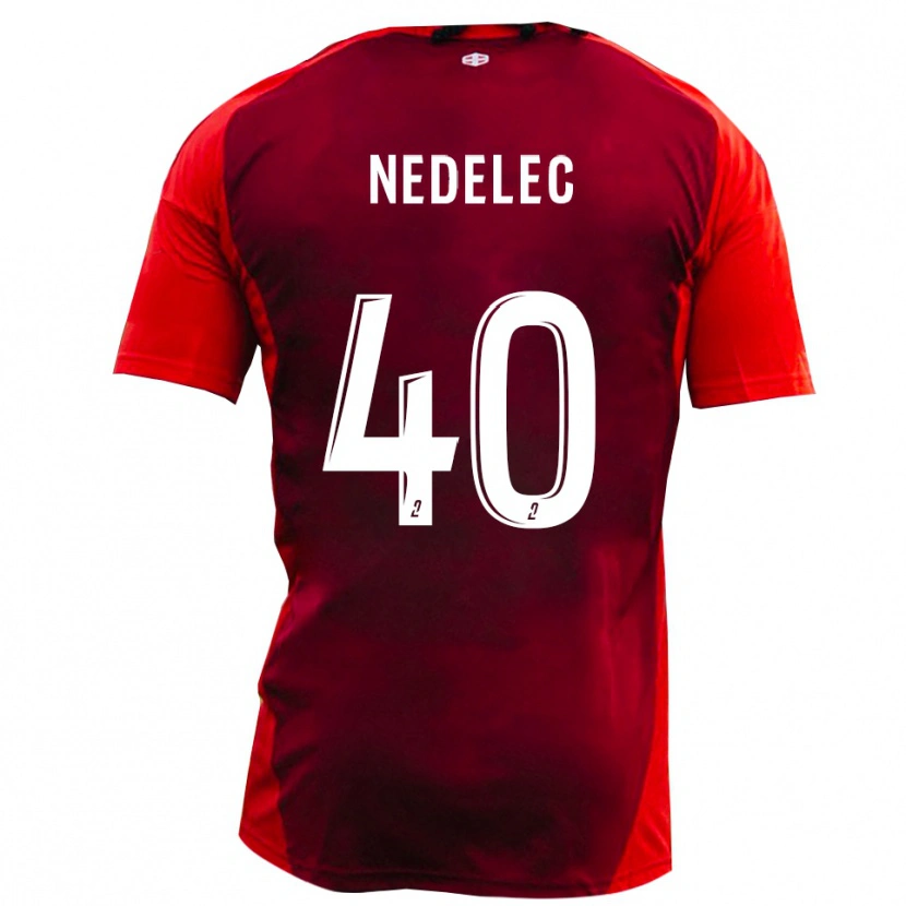 Danxen Mujer Camiseta Aymerick Nedelec #40 Rojo Borgoña 1ª Equipación 2025/26 La Camisa México