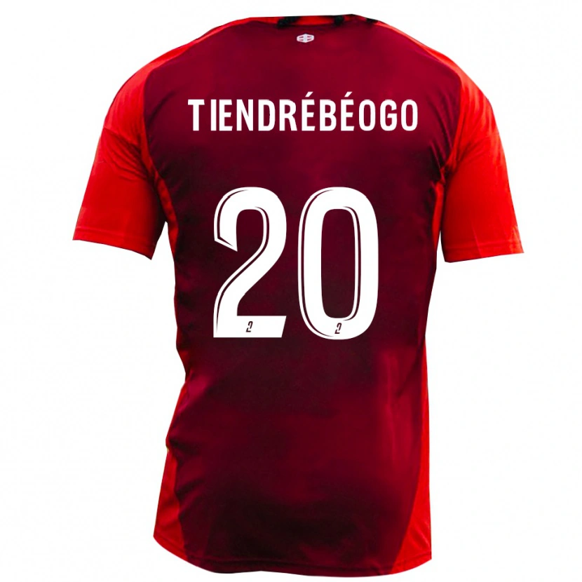 Danxen Mujer Camiseta Josué Tiendrébéogo #20 Rojo Borgoña 1ª Equipación 2025/26 La Camisa México
