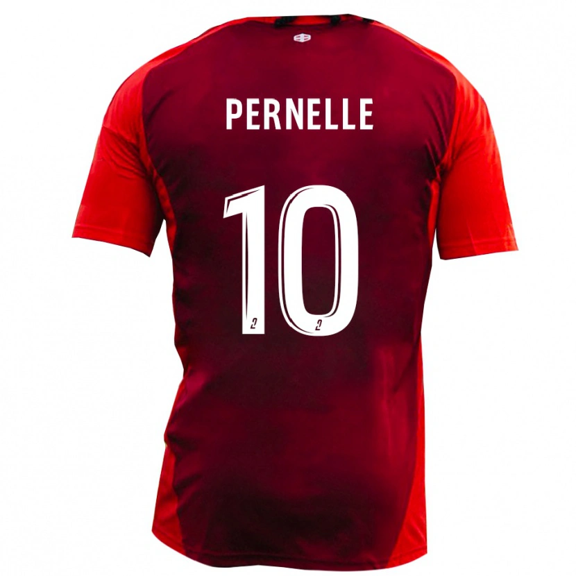 Danxen Mujer Camiseta Matis Pernelle #10 Rojo Borgoña 1ª Equipación 2025/26 La Camisa México
