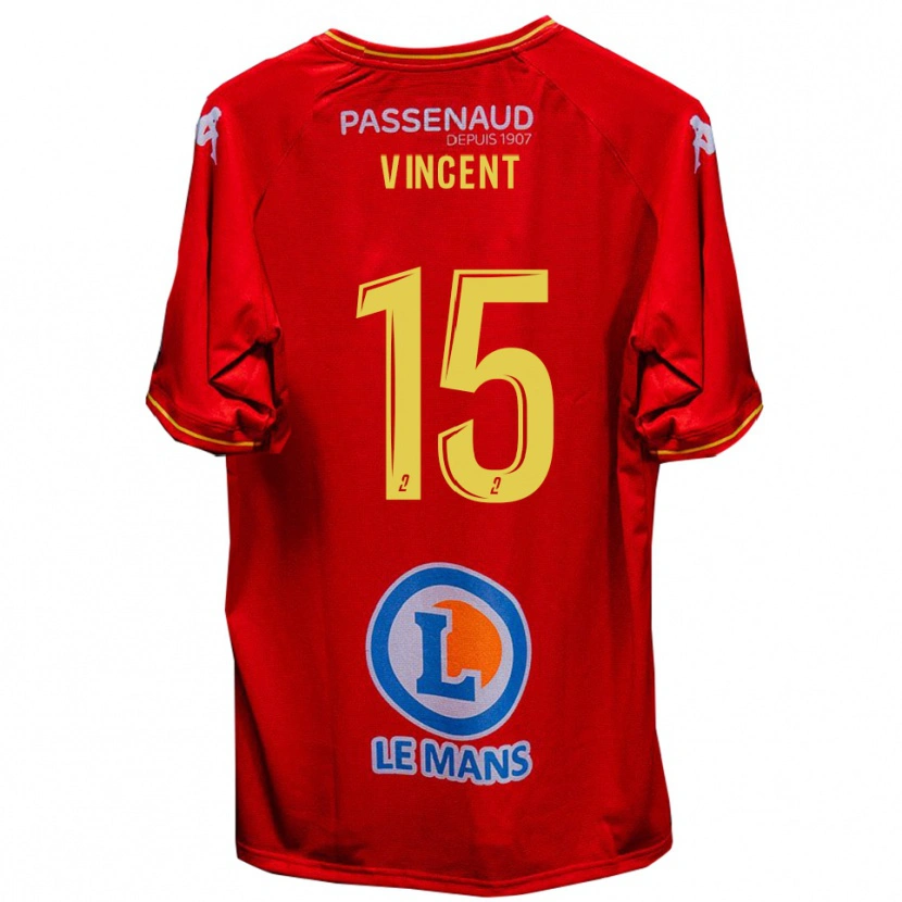 Danxen Mujer Camiseta Noah Vincent #15 Rojo Amarillo 1ª Equipación 2025/26 La Camisa México