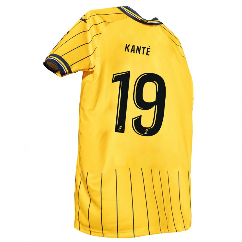 Danxen Mujer Camiseta Ousmane Kanté #19 Amarillo Azul Marino 1ª Equipación 2025/26 La Camisa México