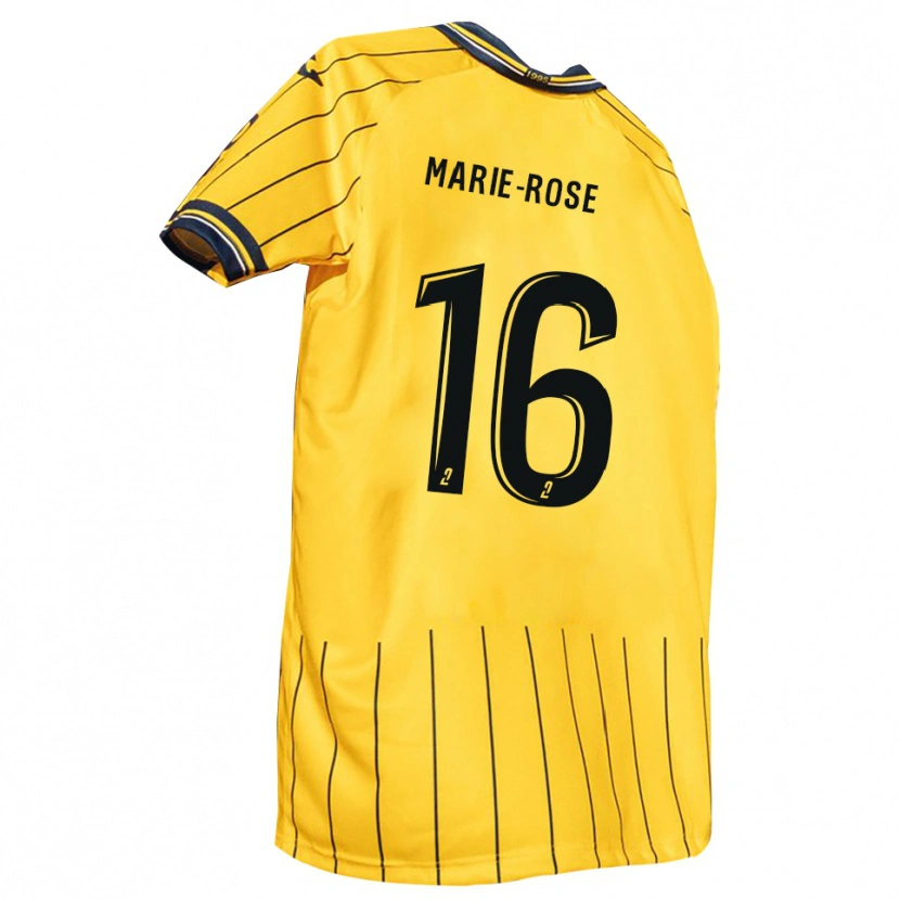 Danxen Mujer Camiseta Ilan Marie-Rose #16 Amarillo Azul Marino 1ª Equipación 2025/26 La Camisa México