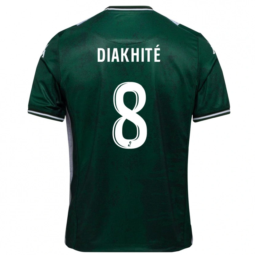 Danxen Mujer Camiseta Abdourahmane Diakhité #8 Verde Blanco 1ª Equipación 2025/26 La Camisa México