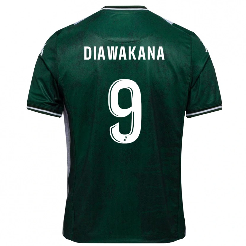 Danxen Mujer Camiseta Malik Diawakana #9 Verde Blanco 1ª Equipación 2025/26 La Camisa México