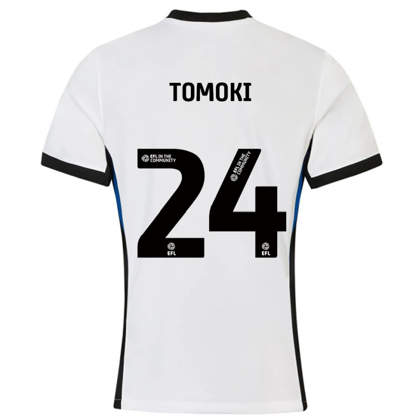 Danxen Mujer Camiseta Tomoki Iwata #24 Blanco Azul 2ª Equipación 2025/26 La Camisa México